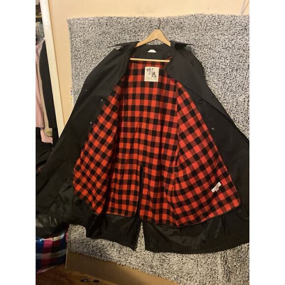 Men's John R. Ord Bleu Navy 5 Button Trench Coat w/ Classic Lining Size 42 - Picture 5 of 15